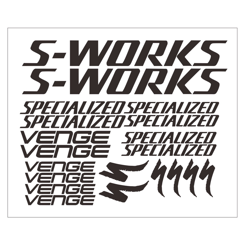 sticker cutting/sticker sepeda s works venge