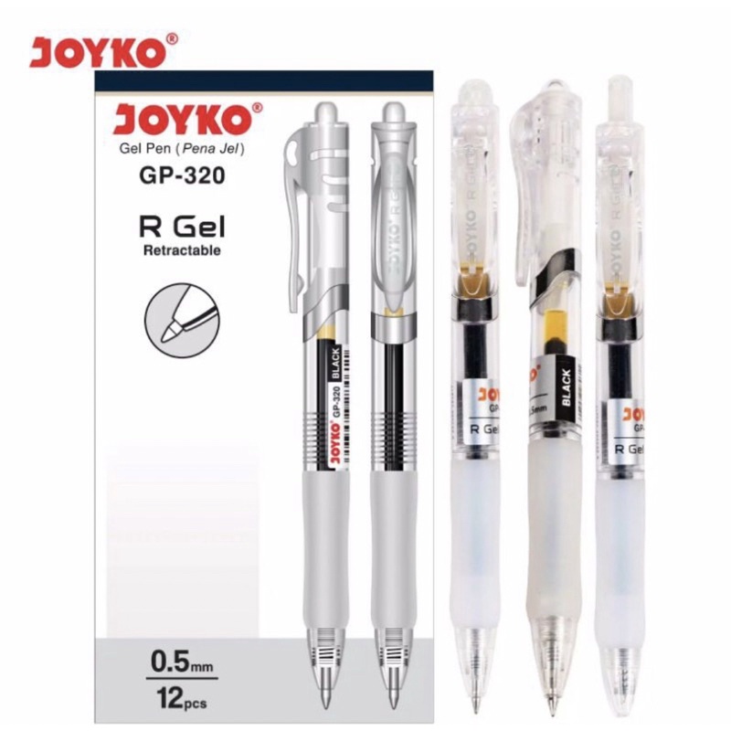 

BULPEN MEREK JOYKO R GEL GP-320 HITAM ( Isi 12 biji )