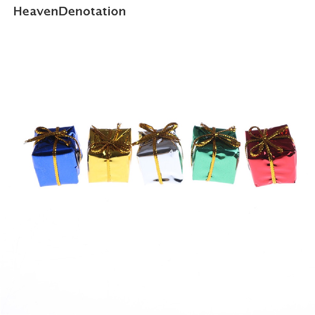 [HeavenDenotation] 10pcs Dollhouse Miniature Box Christmas Dollhouse Decoration Gift Toy