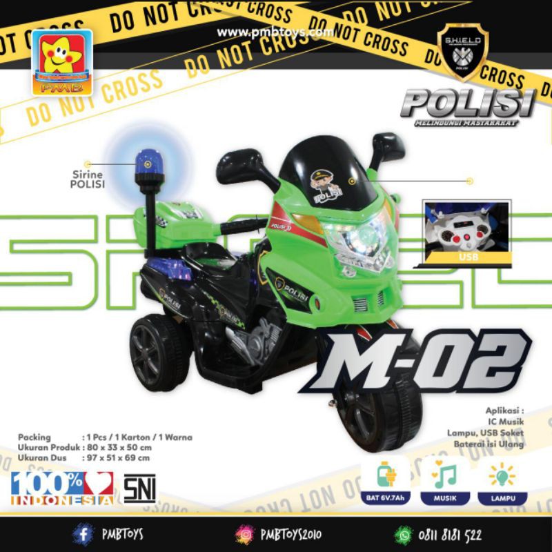 PMB Motor Aki Mainan Anak  Polisi M 02