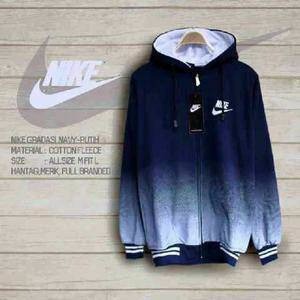 sweater jaket nike gradasi nevy putih ziper MURAH MERIAH