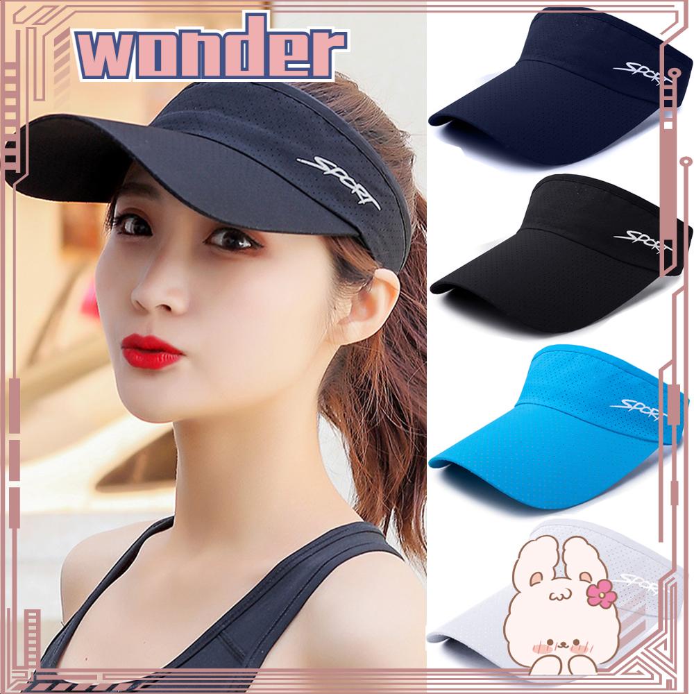 WONDERFUL Men Women Sports Visor Casual Baseball Cap Sun Hat Running Summer Sport Headband Quick-drying Breathable Beach Hat/Multicolor