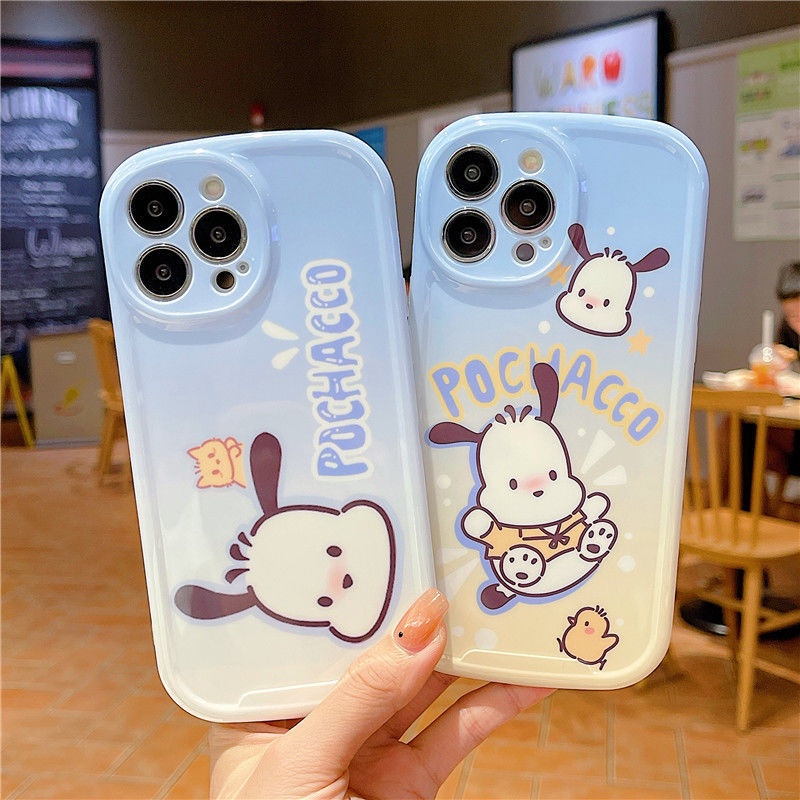 Soft Case Motif Kartun Anjing Pacha Dengan Bracket Untuk Iphone 13 12 Pro Max 11 xr xs