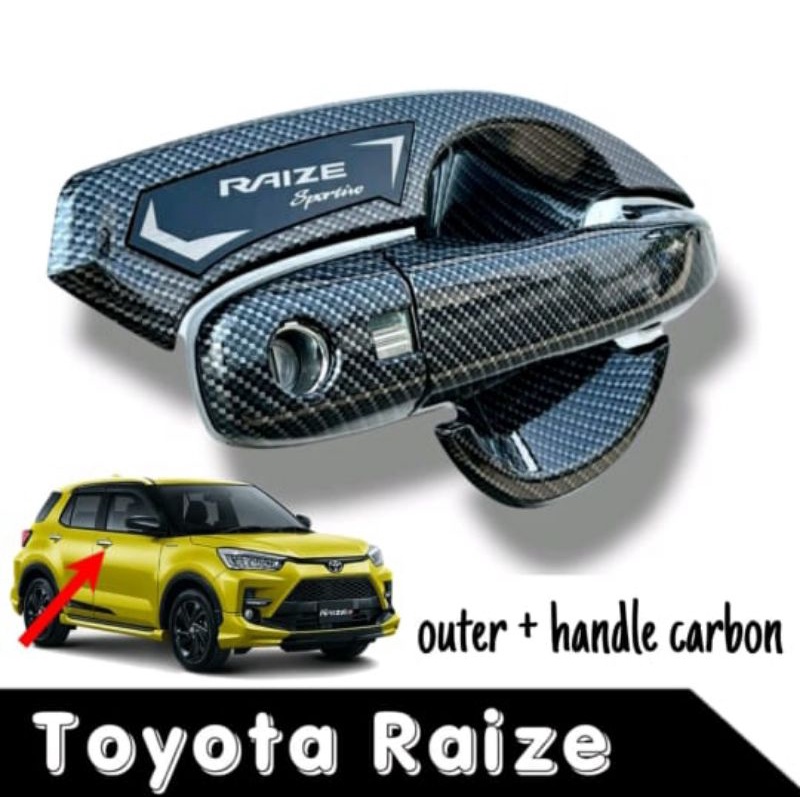 Paket Cover Door Handle + Outer Handle Raize Rocky 2021 Carbon