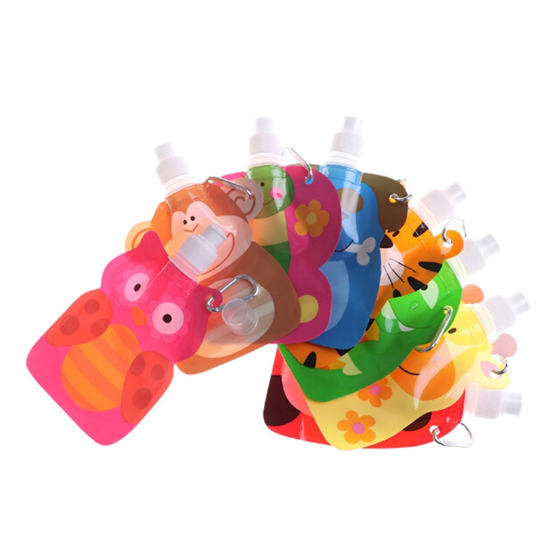 Botol Air Minum Lipat Motif Kartun Ukuran 360ml