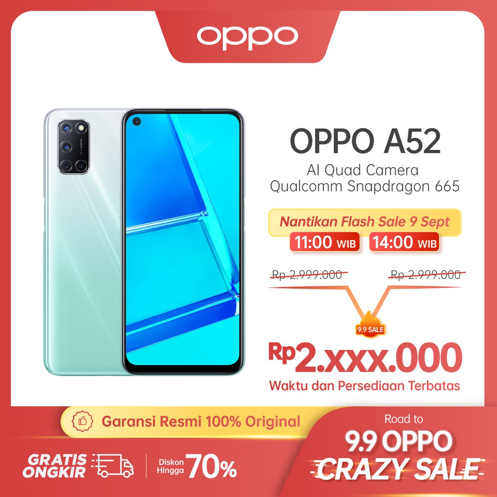 OPPO A52 6GB/128GB White [Fast Charging 18W,5000 mAh