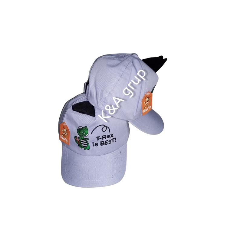 Topi anak T-REk / topi anak dinosaurus / topi anak motif dino / topi T-rex bisa bayar di tempat (COD)