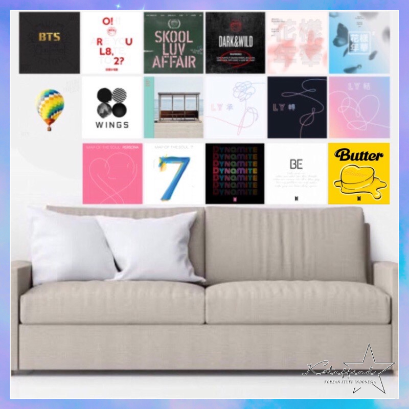 [kstuffind] BTS Wall Decor Cover Album Murah Hiasan Dinding Album BTS BE ALBUM BTS TERBARU