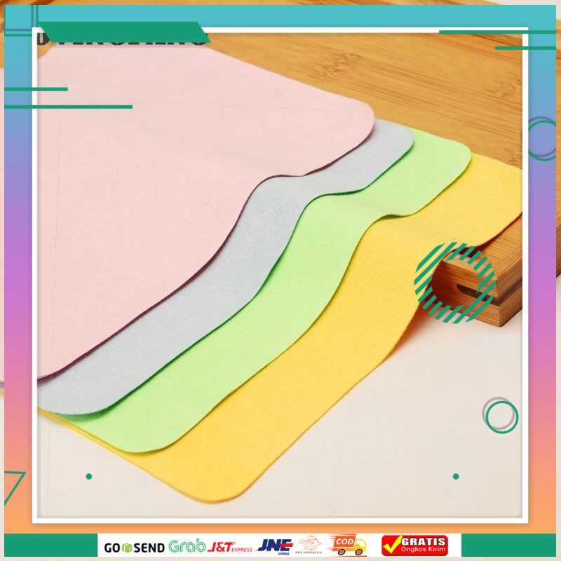 (BISA COD) FTIHSHPLOVINGFANG Kain Microfiber Lap Pembersih Lensa Kacamata 150x175mm 5PCS