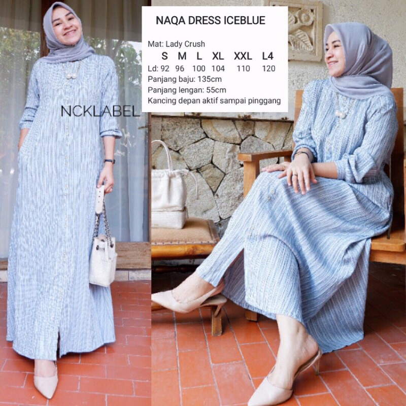 NAQA NCKLABEL / gamis ncklabel terbaru / naqa dress nck label