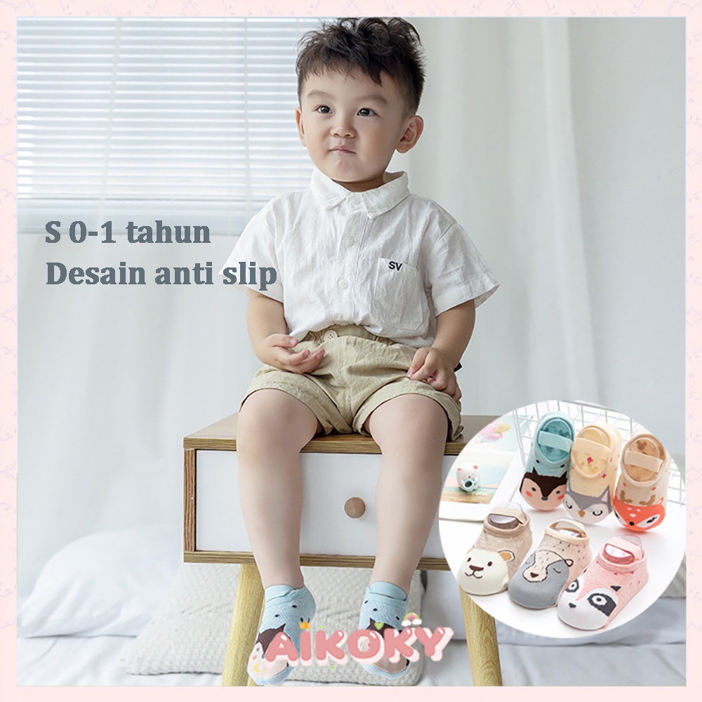 Aikoky kaos kaki sepatu bayi anak/kaus kaki bayi anti slip