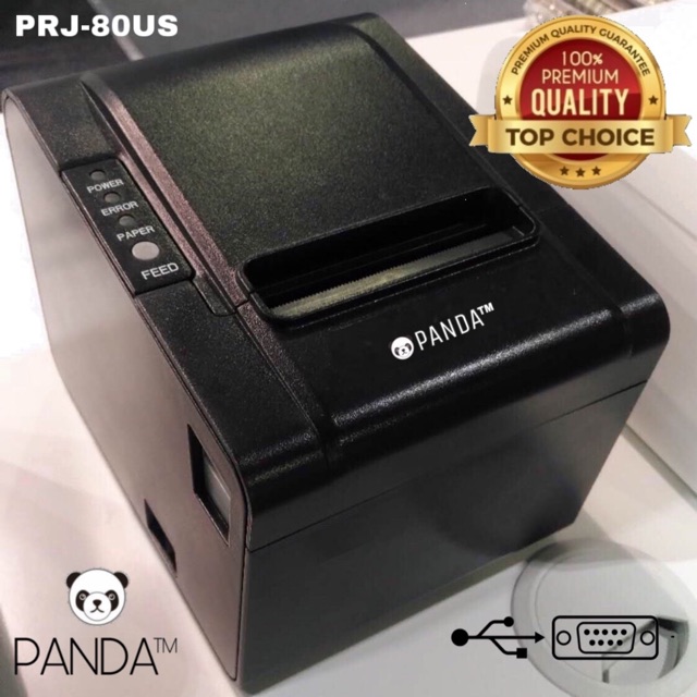 POS MINI PRINTER KASIR 80 MM THERMAL PANDA PRJ-80US USB-SERIAL-AUTO CUTTER 250MM PER DETIK