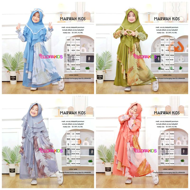 Marwah gamis set kids by Ellora