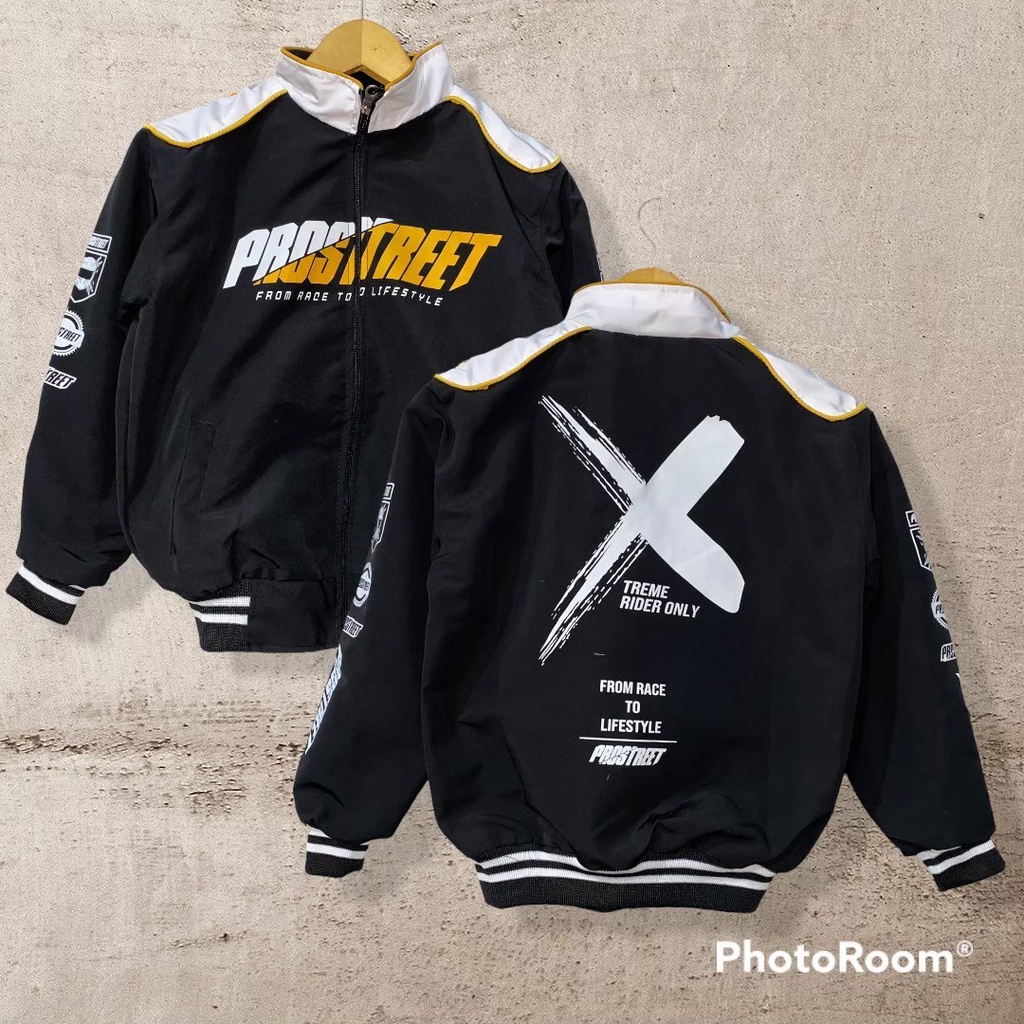 (TERBARU) Jaket Anak Nascar Hitam Series Prostreet X Jaket Nascar Racing Anak Laki-laki Perempuan Us