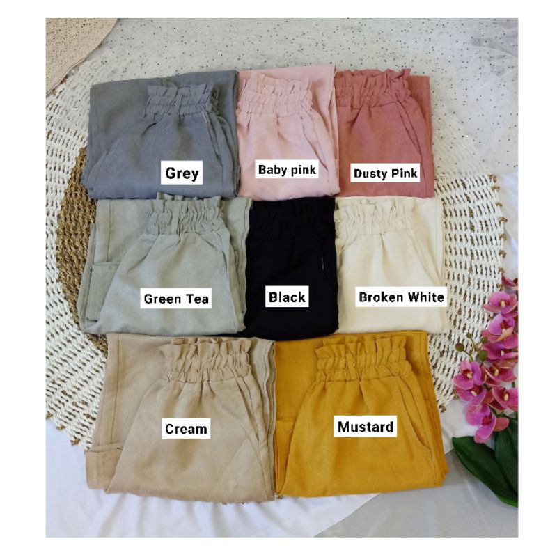 ALEEYA Basic Rope Cullotes Suede / Kulot Suede Tali (3106)