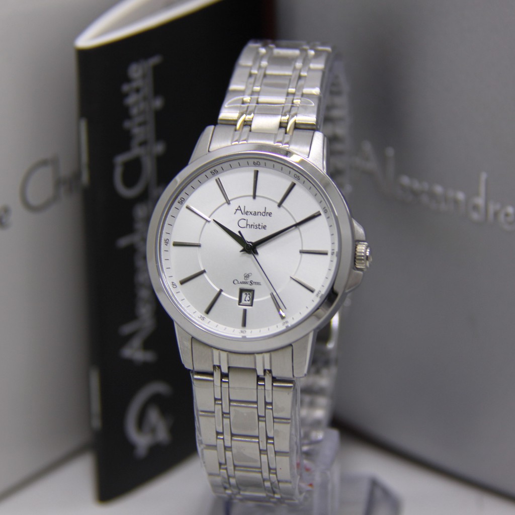 ALEXANDRE CHRISTIE 8636 SILVER WANITA ORIGINAL AC8636 AC 8636 JAM TANGAN CEWEK ARLOJI CEWEK