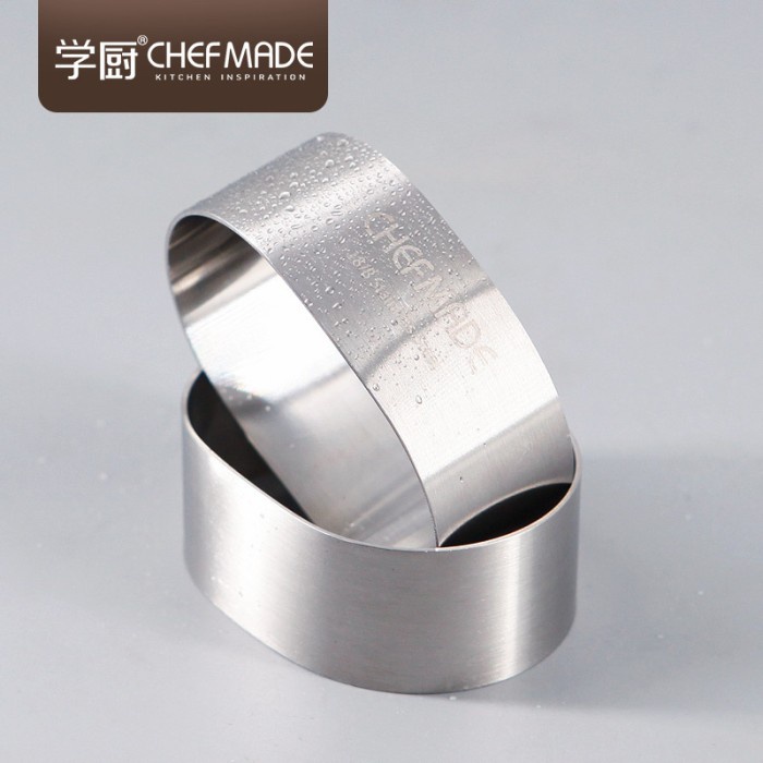 chefmade stainless semi cooked cheese cake mold set wk9779/cake ring