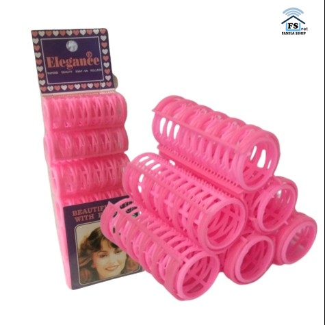 Rol Rambut PINK isi 5 pcs set  Curly Keriting Rambut