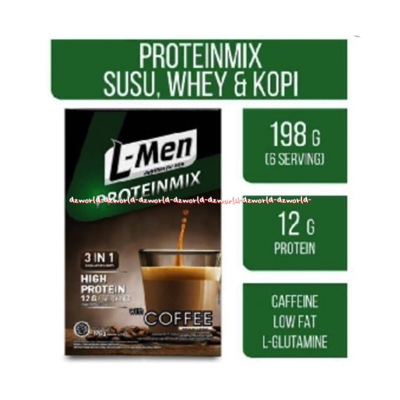 L-Men Proteinmix Coffee 3in1 High Protein 198gr Lmen Susu Rasa Kopi Susu Nutrisi Untuk Pria Cowok Agar Lebih Berotot Fitnes L men Bubuk Cofee 198 gram