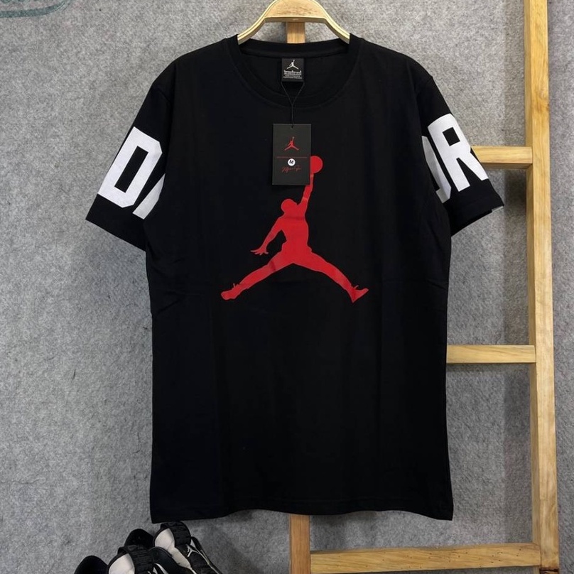 KAOS TSHIRT JORDAN LOGO FONT LENGAN MIRROR FULLTAG