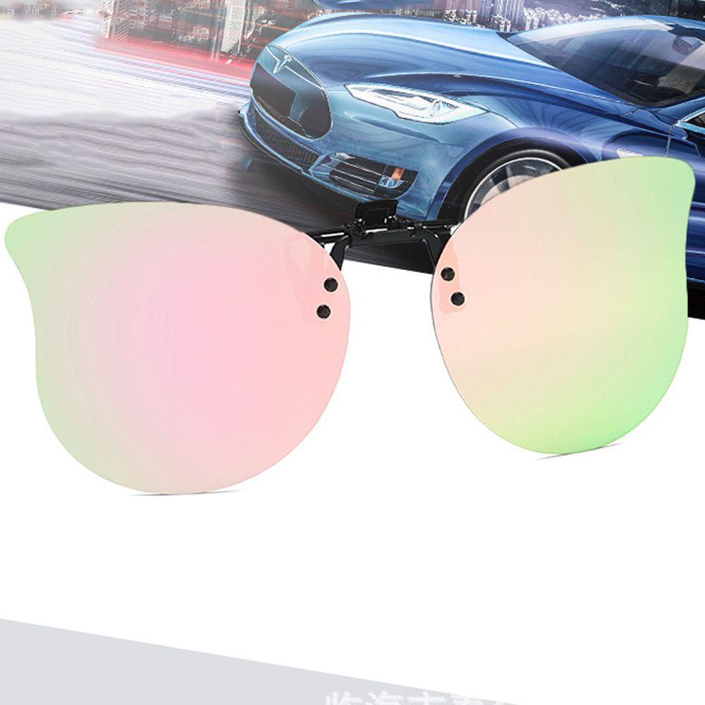 QUINTON Fashion Clip-on Sunglasses Outdoor Eyeglasses Lenses Polarized Eyeglasses Vision Care Travel Accessories UV Protection Night Vision Clipon Vintage Cat Eye Flip Up Eyewear/Multicolor