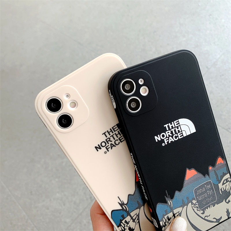 Soft Case Silikon Desain Brand North Face Untuk IPhone 14 13 12 11 Pro Max X XR XSMAX 7 8 Plus SE2020