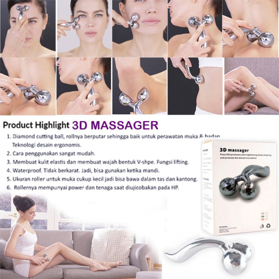 ALAT PIJAT 3D MASSAGER PENGENCANG WAJAH DAN PELANGSING TUBUH