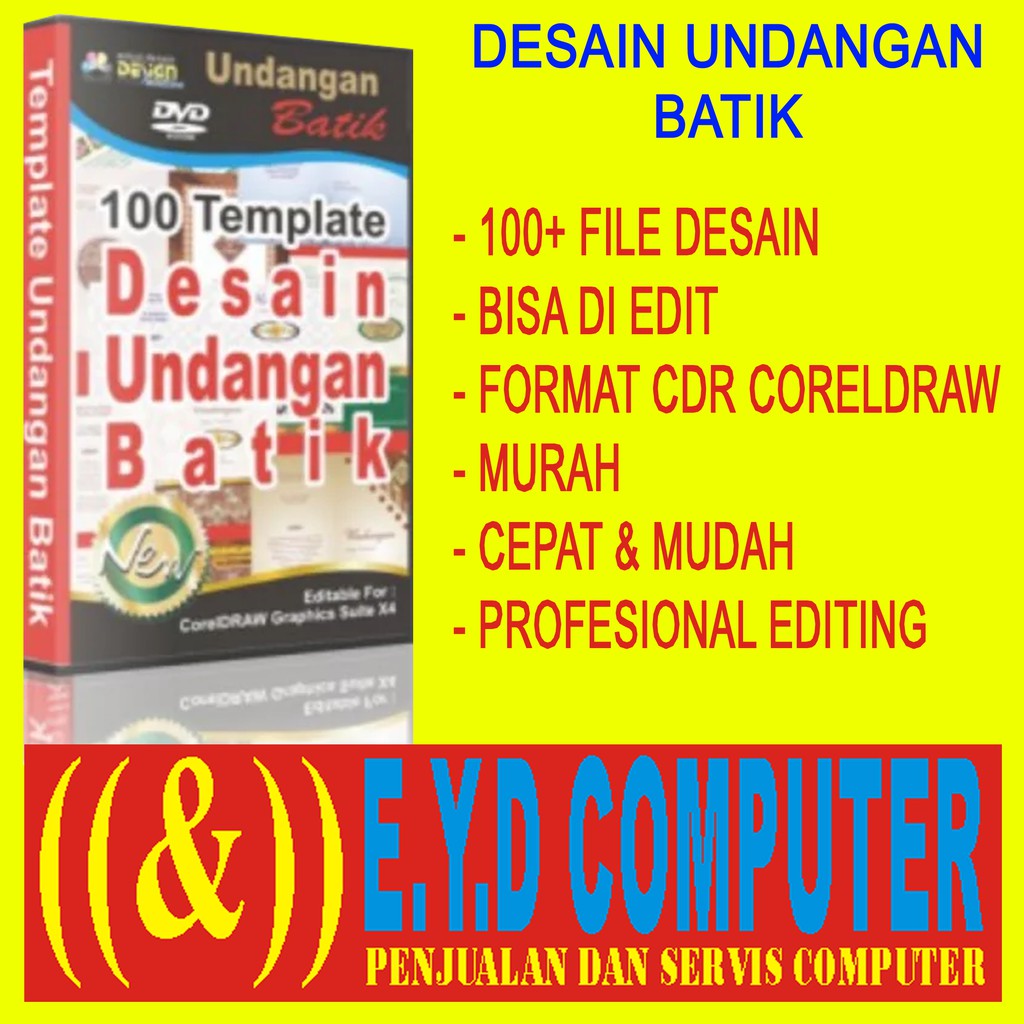 Desain Undangan Batik Koleksi Template Design Grafis Usaha Percetakan Edit File Format Cdr Corel