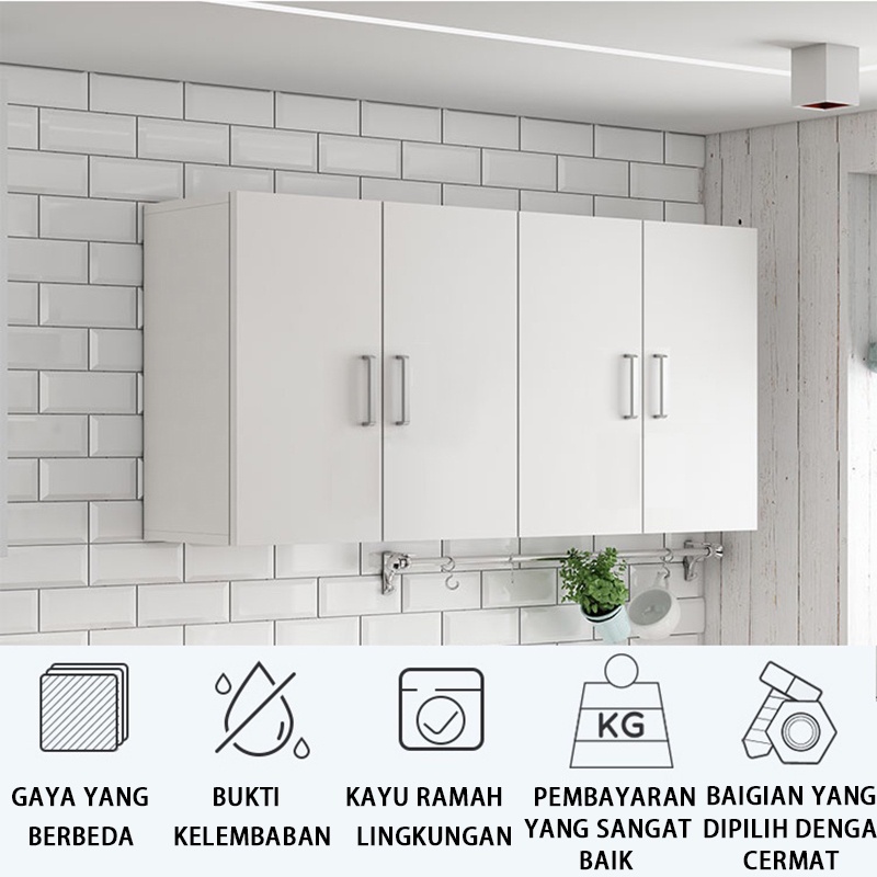 Weyon Sakura Dapur Rak/Rak Dinding/lemari dapur/Rak Atas Dapur/Lemari Kabinet/Rak Dapur/lemari piring rak dapur/Dapur Kitchen Set Murah（DF15C)