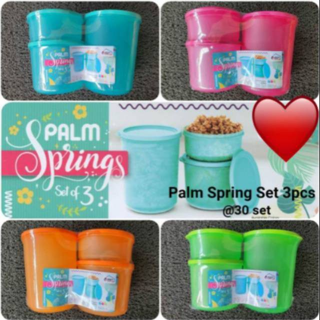 TOPLES BIGGY PALM SPRINGS SET ISI 3Pcs / Toples Kue Lebaran / Permen / Kacang / Coklat / Sealware