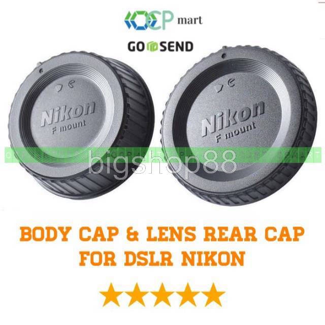 bigshop88 - Body cap &amp; Lens Rear Cap Cover Nikon tutup body lensa