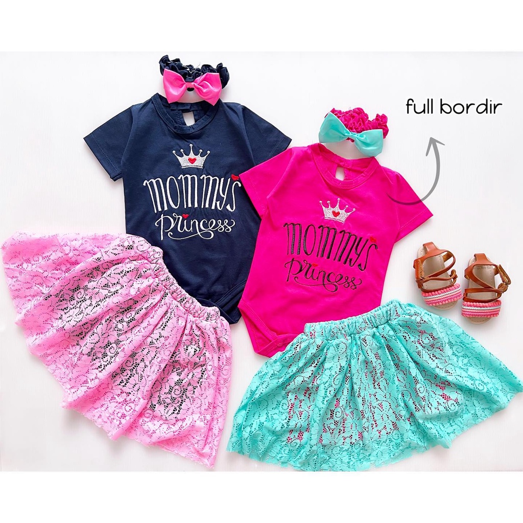 MOMMY’s PRINCESS JUMPER SET (free bandana and skirt) jumper anak jumper bayi babeebabyshop