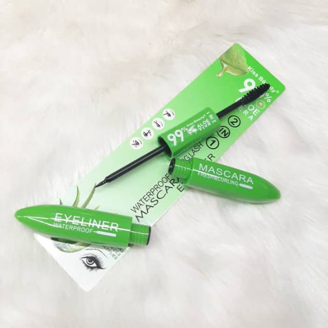 MASCARA DAN EYELINER ALOEVERA K.B 2IN1 WATERPROF