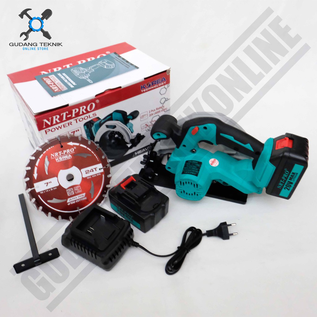 Mesin Circular Saw Cordless NRT CX-58 DC - Gergaji Kayu 7inch Cordless NRT CX-58DC