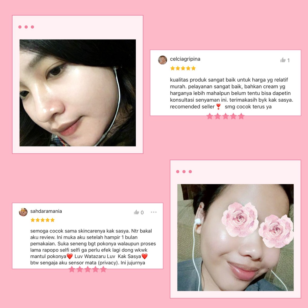 SKINCARE SUSAH PUTIH BPOM - Perawatan Wajah Glowing Ala Korea - Krim Glowing Jerawat Flek Kusam by WAZATARU