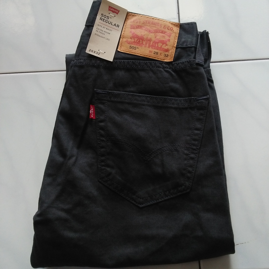 Levis 505 Regular Fit 505-0716 Graphite Saturated Slub Jeans