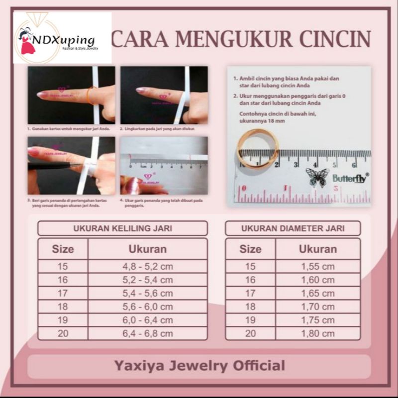 Cincin Dewasa Xuping Lengkung Permata Satu N01092202