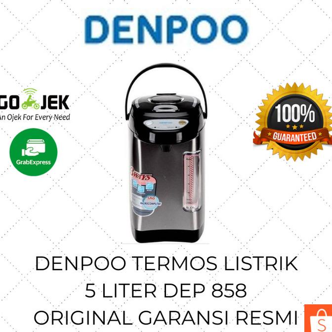 DENPOO TERMOS AIR PANAS LISTRIK DEP858 5LITER ELEKTRIK KETTLE STAINLES SGD65465DE