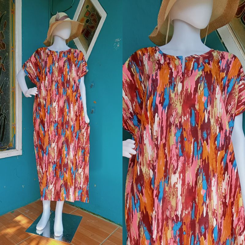 Daster Habel/HISBI Long BUSUI Panjang Semata Kaki Bahan Rayon Premium-Hisbi busui 20