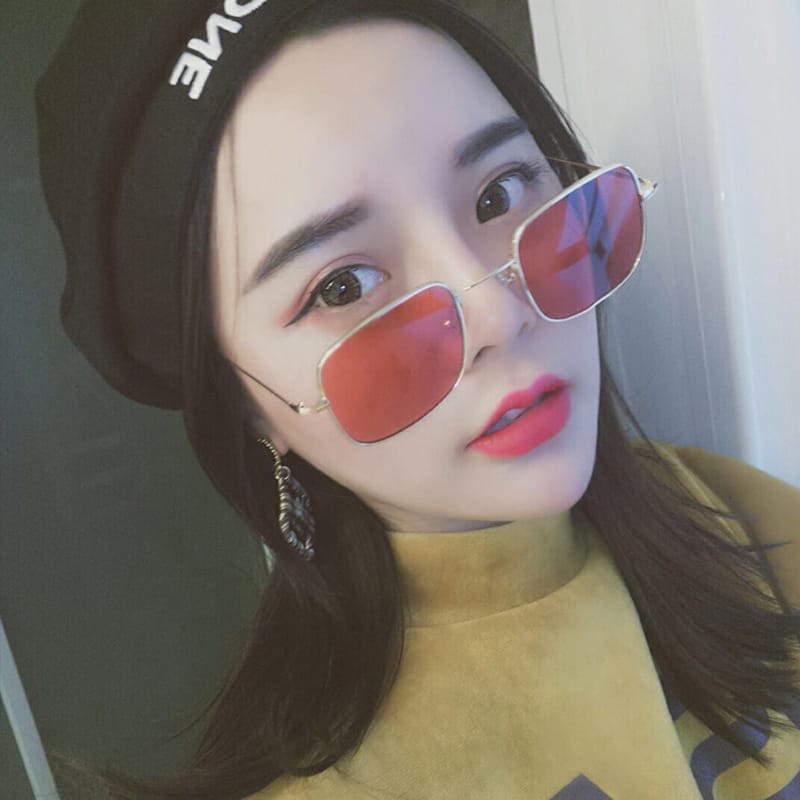 Kacamata Fashion Korea Persegi Panjang GF09 Kaca Mata Wanita Retro Candy Sunglasses Unisex ACC