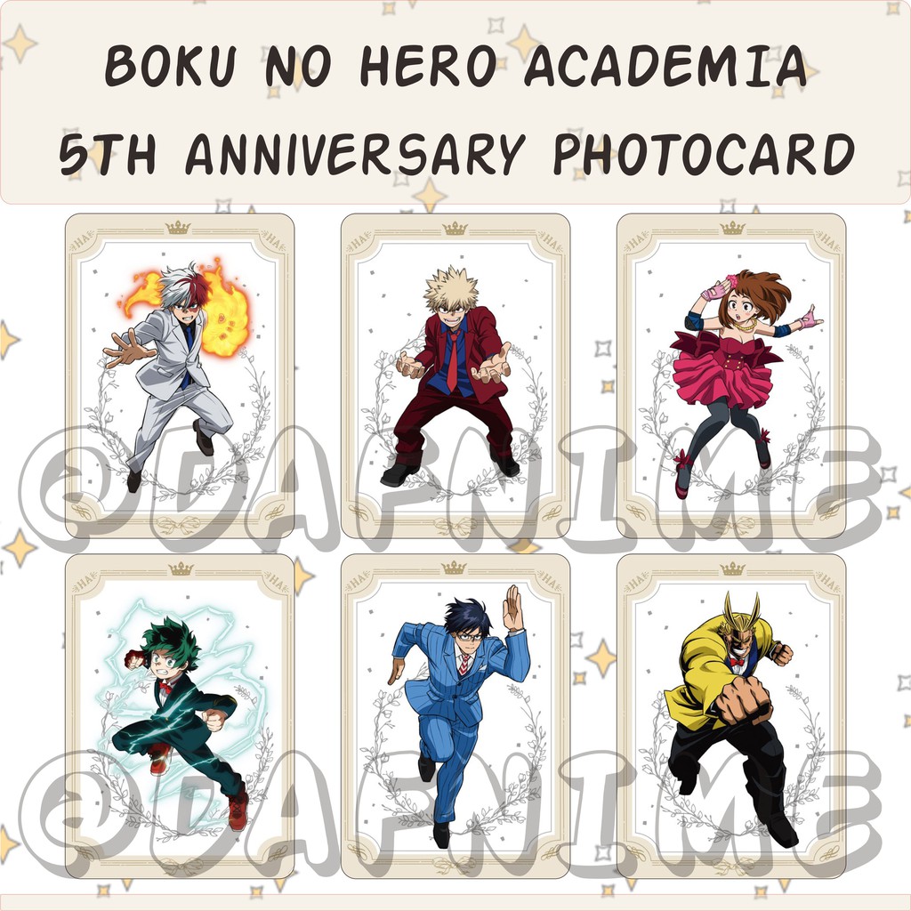 BOKU NO HERO ACADEMIA BNHA 5TH ANNIVERSARY EDITION ANIME PHOTOCARD