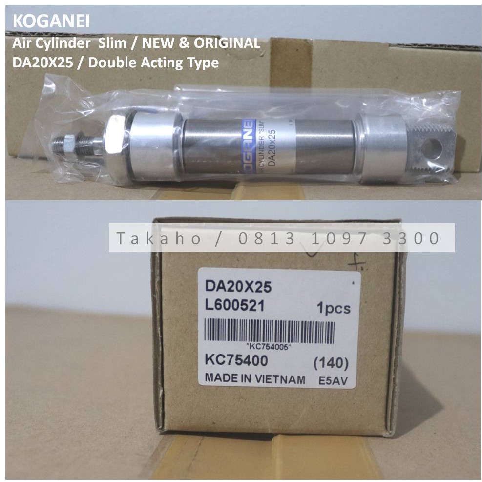 Jual KOGANEI AIR CYLINDER SLIM DA20X25 DOUBLE ACTING TYPE (NEW&ORIGINAL