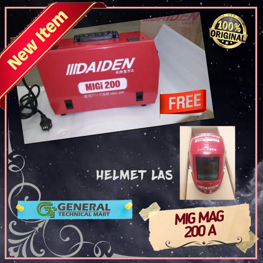 Mesin Las CO2 co 2 MIG MAG 200 A Gasless DAIDEN MiGi 200 Japan