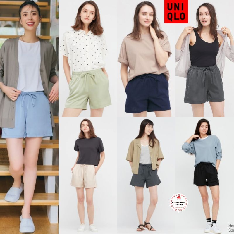 Celana wanita pendek Uniqlo** Relaco pant