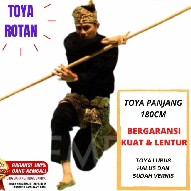 Ready CAZYK [PANJANG 180CM] Toya Rotan - Tongkat Rotan - Kayu Rotan - Kayu Penjalin - Toya Pencak Si