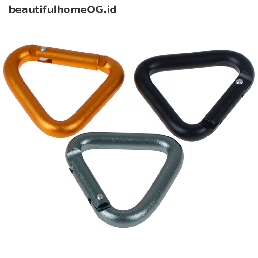 1 Pc Gantungan Kunci Carabiner Bentuk Segitiga Untuk Camping Hiking Outdoor