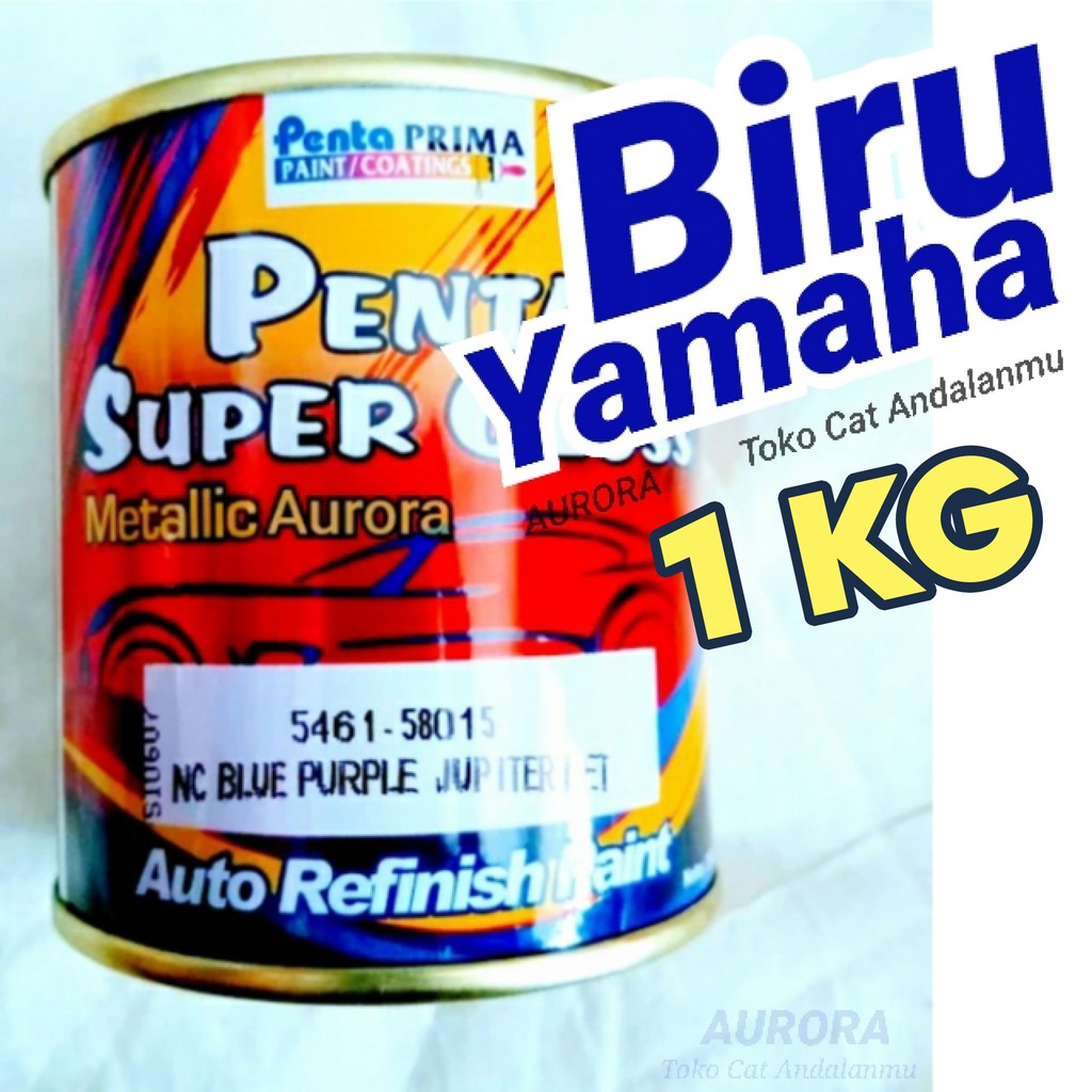 Cat Biru Yamaha 1Kg Penta Super Gloss NC Blue Purple Jupiter Met Metallic Metalik Metalic Cat Mobil