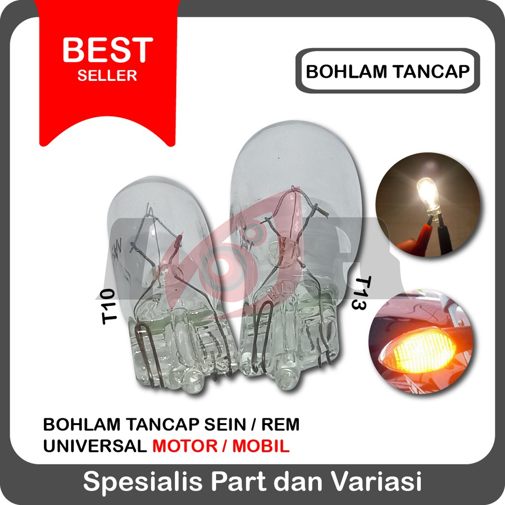 Bohlam Colok T10 T13 10w Lampu Mobil Motor Tancap Sen Senja Sein Rem
