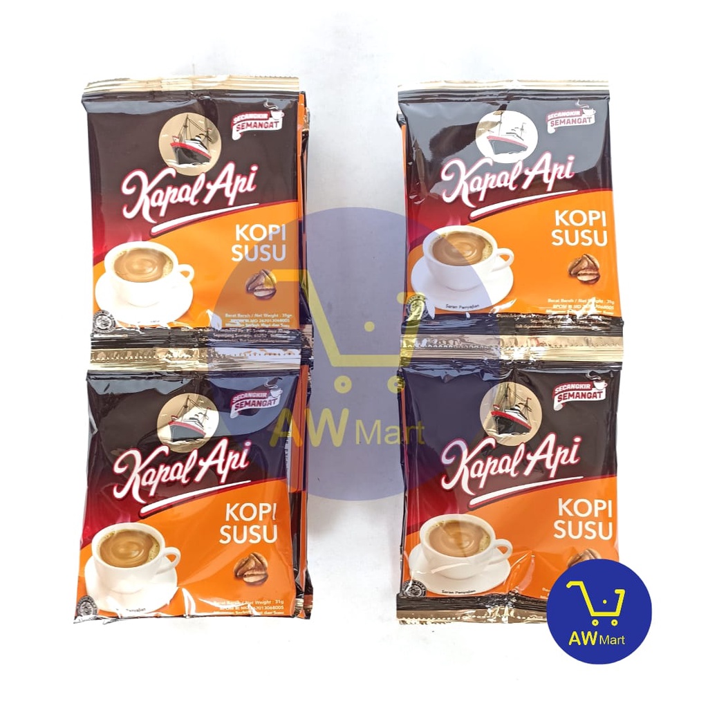 KOPI KAPAL API BUBUK KOPI SUSU RENCENG (10 SACHET X 31GR)