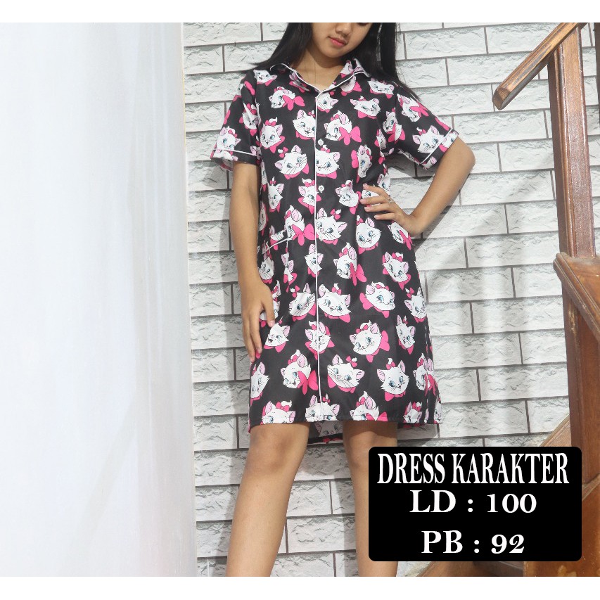 Daster Karakter All Size/Dress Karakter All Size/Daster Piyama Karakter